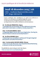 Leçons de nomination professorale au Département de santé et médecine communautaires