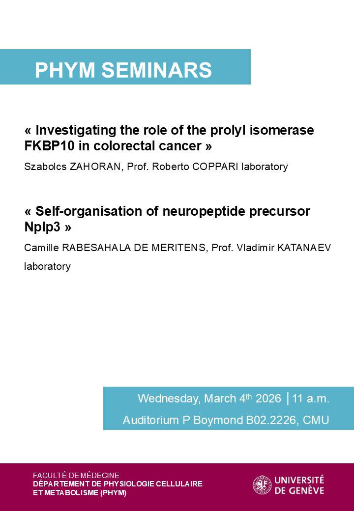 "Investigating the role of the prolyl isomerase FKBP10 in colorectal cancer" & "Self-organisation of neuropeptide precursor Nplp3"