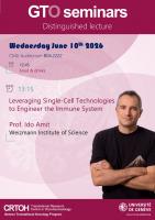 GTO Seminar - Distinguised lecturer - Prof. Ido Amit